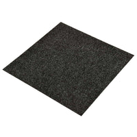 vidaXL Tapete 20 pcs Preto 50 x 50 x 0,5 cm Betume