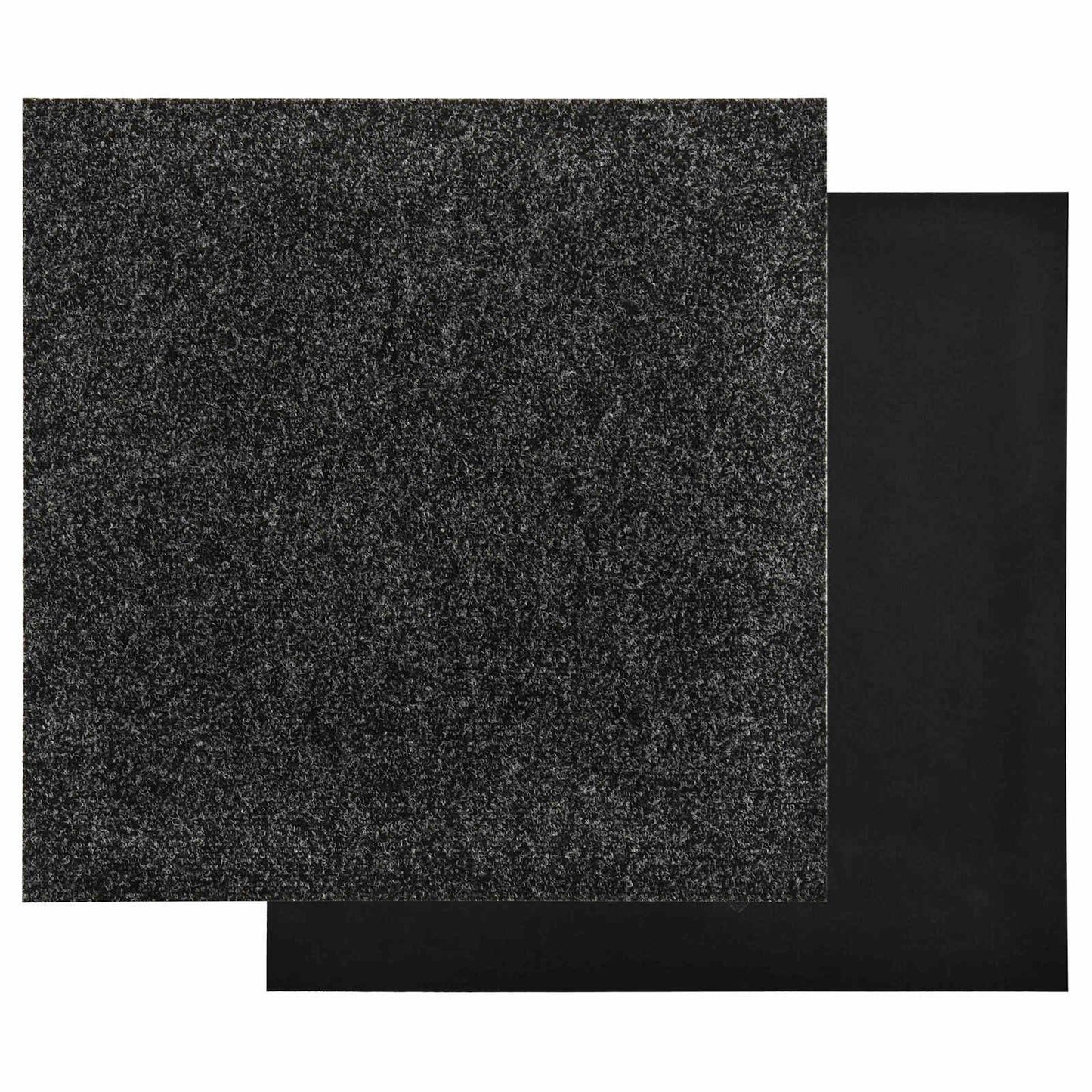 vidaXL Tapete 20 pcs Preto 50 x 50 x 0,5 cm Betume