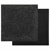 vidaXL Tapete 20 pcs Preto 50 x 50 x 0,5 cm Betume