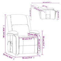 vidaXL Poltrona de massagens couro artificial preto