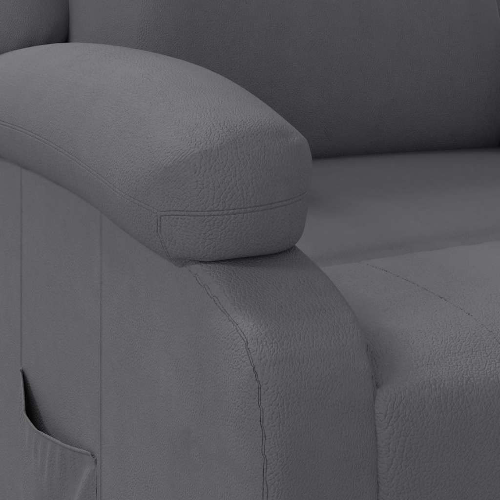 vidaXL Poltrona reclinável couro artificial antracite