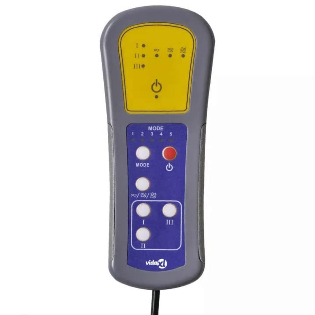 vidaXL Poltrona de massagens tecido cinzento-claro