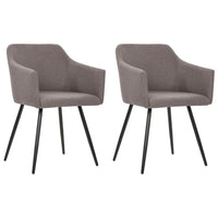 vidaXL Cadeiras de jantar 4 pcs tecido cinzento-claro