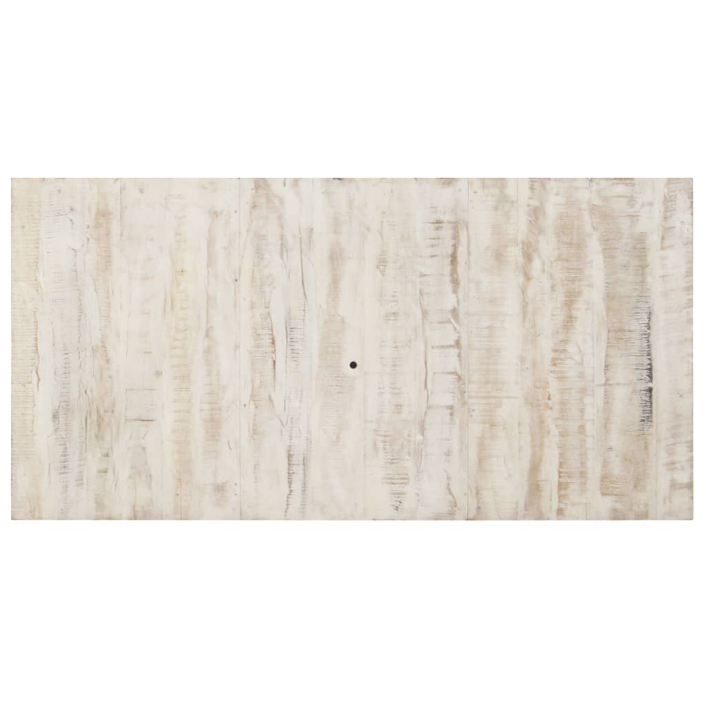 vidaXL Mesa de jantar 180x90x76 cm madeira de mangueira maciça branco
