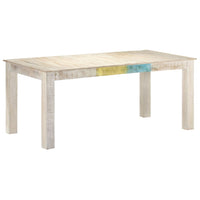 vidaXL Mesa de jantar 180x90x76 cm madeira de mangueira maciça branco