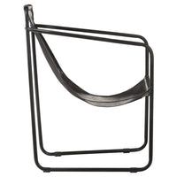 vidaXL Cadeira com apoio de braços em couro genuíno preto