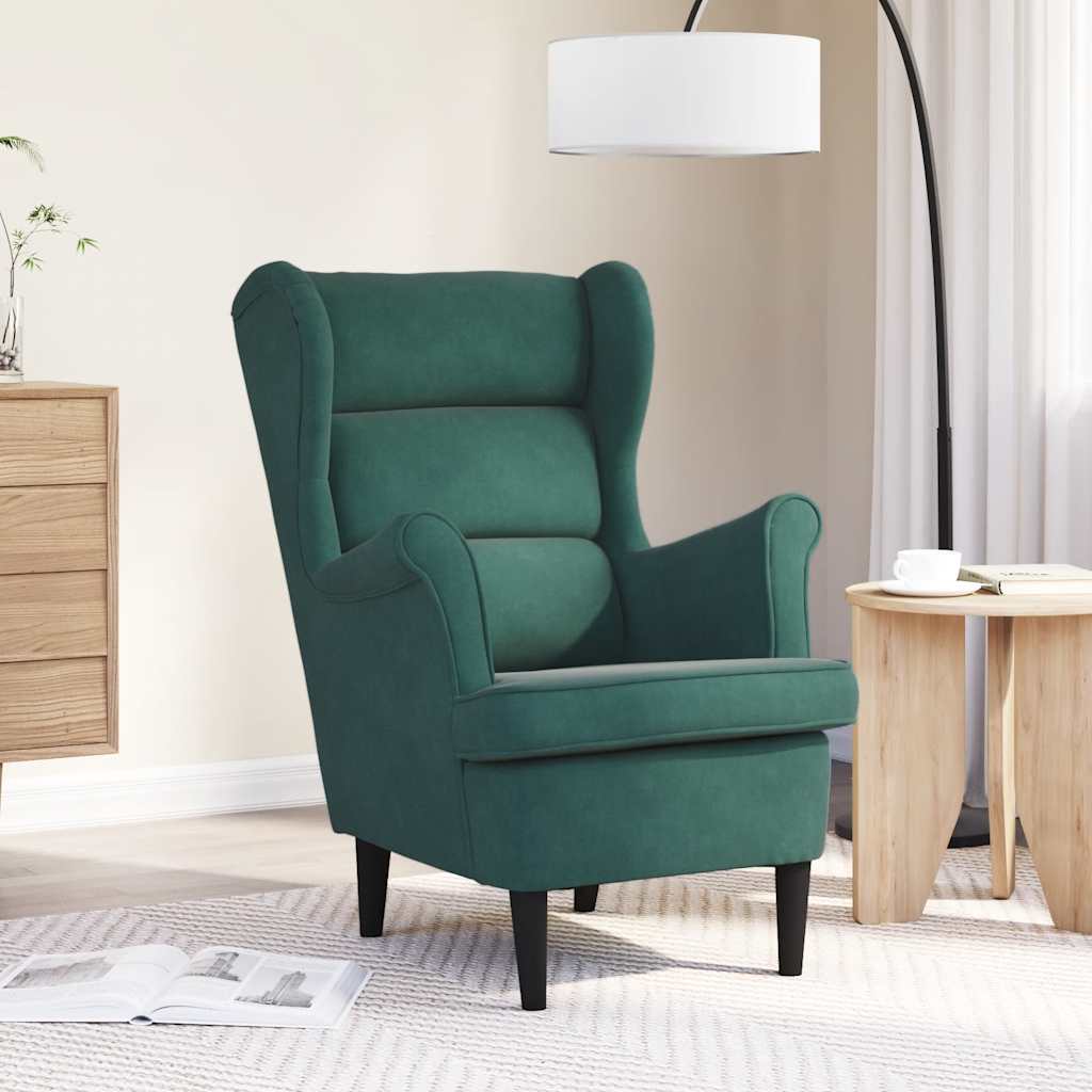 vidaXL Poltrona de descanso com banco veludo azul