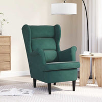 vidaXL Poltrona de descanso com banco veludo azul