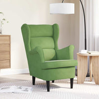 vidaXL Poltrona de descanso com banco veludo azul