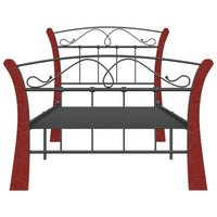 vidaXL Estrutura de cama 90x200 cm metal preto