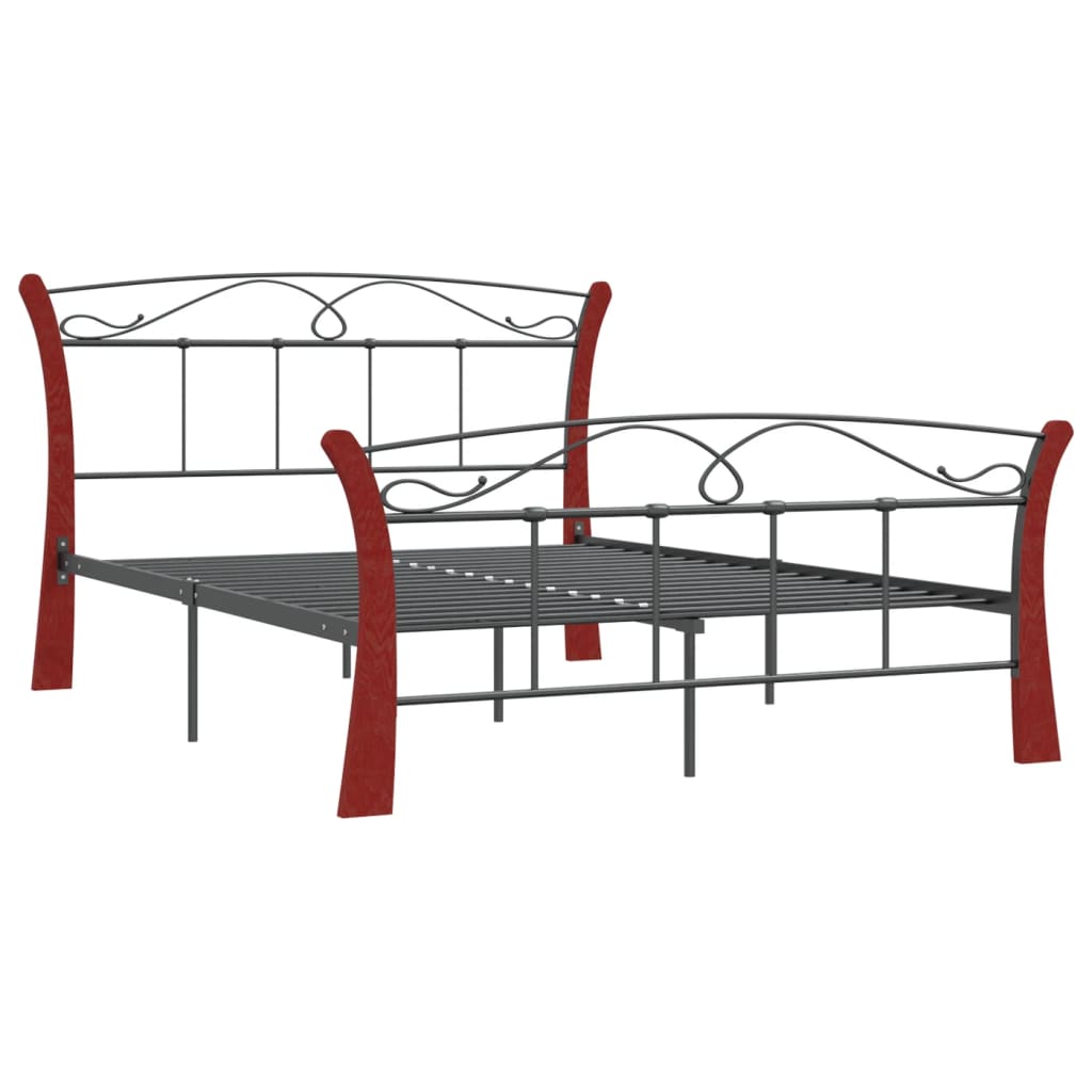 vidaXL Estrutura de cama 120x200 cm metal preto