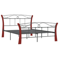 vidaXL Estrutura de cama 120x200 cm metal preto