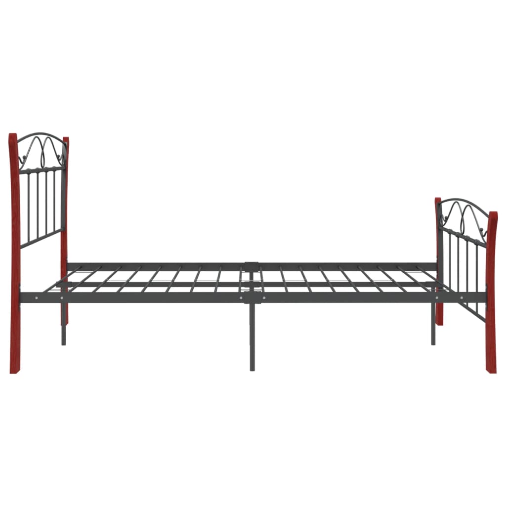 vidaXL Estrutura de cama 120x200 cm metal preto