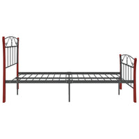 vidaXL Estrutura de cama 120x200 cm metal preto