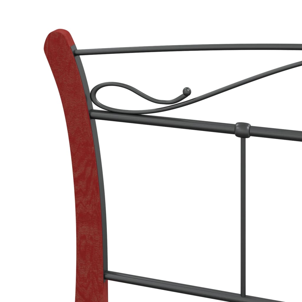 vidaXL Estrutura de cama 120x200 cm metal preto