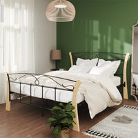 vidaXL Estrutura de cama 120x200 cm metal preto