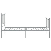 vidaXL Estrutura de cama 100x200 cm metal cinzento