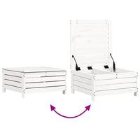 vidaXL 5 pcs conjunto de sofás de jardim madeira pinho maciça branco