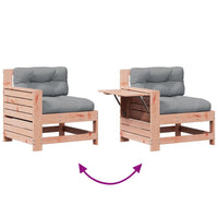 vidaXL 8 pcs conj. lounge jardim c/ almofadões madeira douglas maciça