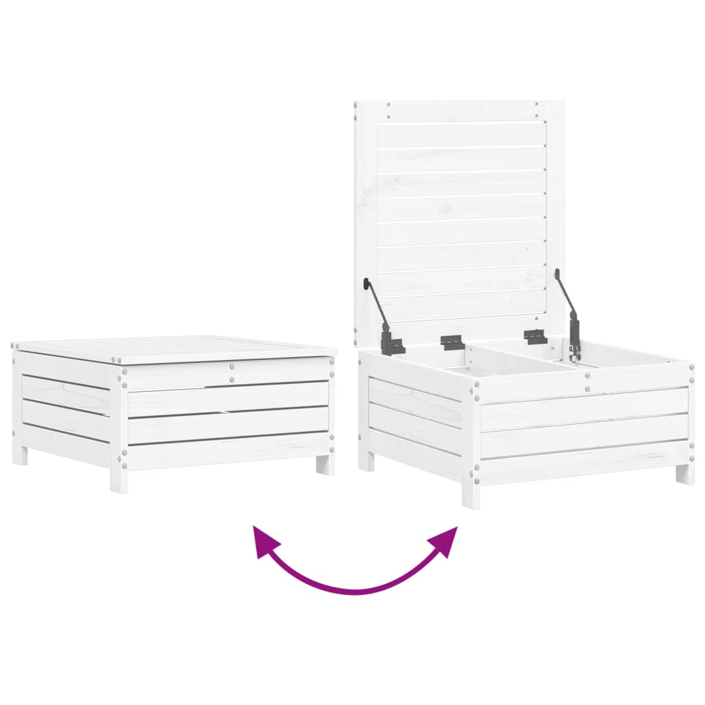 vidaXL 10 pcs conjunto sofás de jardim madeira de pinho maciço