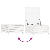 vidaXL 10 pcs conjunto sofás de jardim madeira de pinho maciço branco