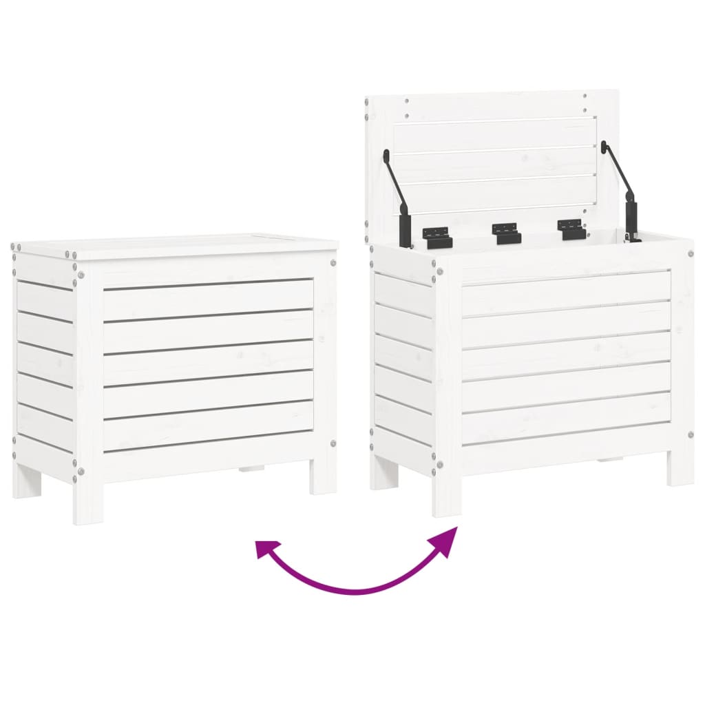 vidaXL 10 pcs conjunto sofás de jardim madeira de pinho maciço branco