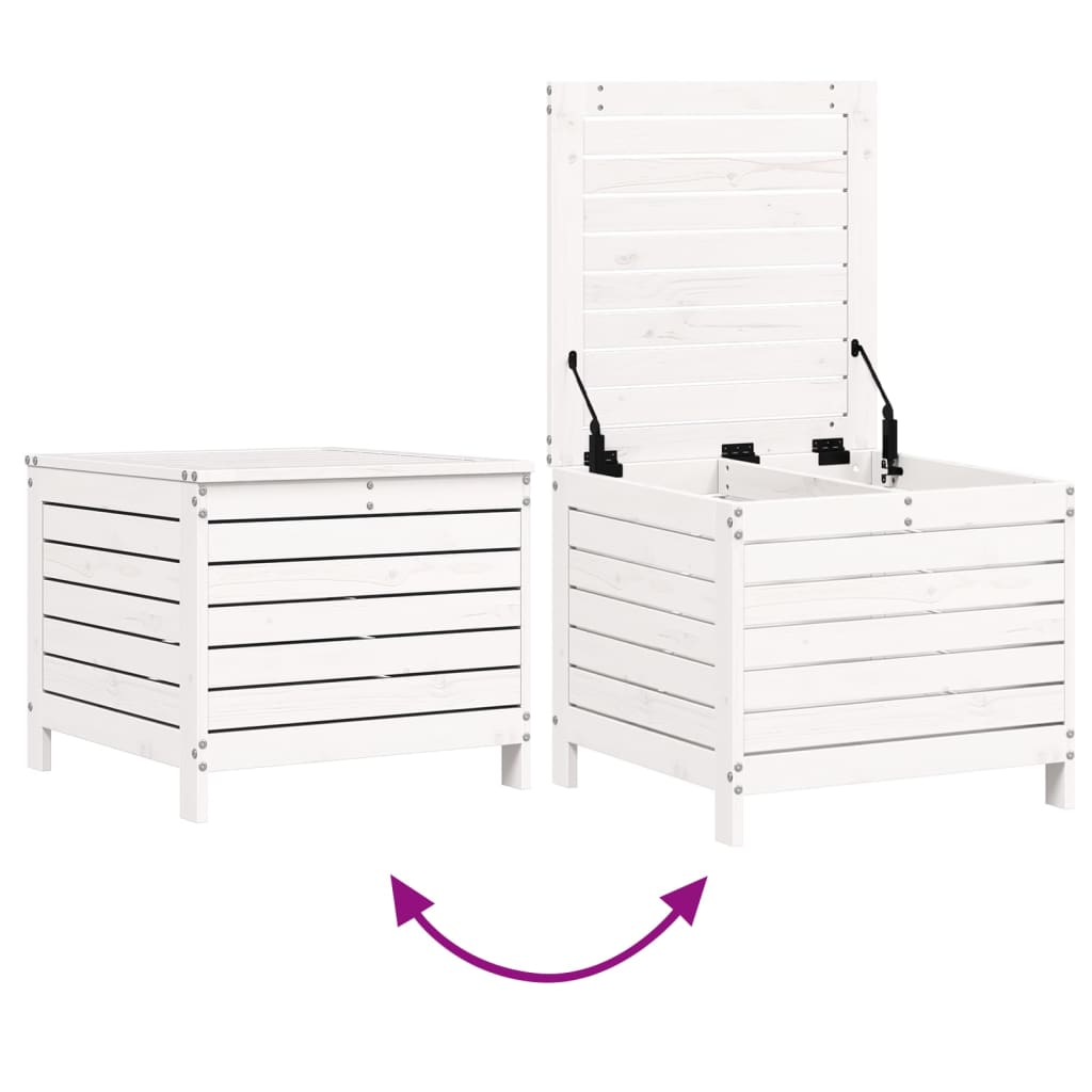 vidaXL 6 pcs conjunto sofás de jardim madeira de pinho maciça branco