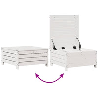 vidaXL 5 pcs conj. lounge de jardim c/ almofadões pinho maciço branco