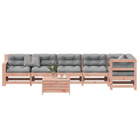 vidaXL 7 pcs conj. lounge jardim com almofadões madeira douglas maciça