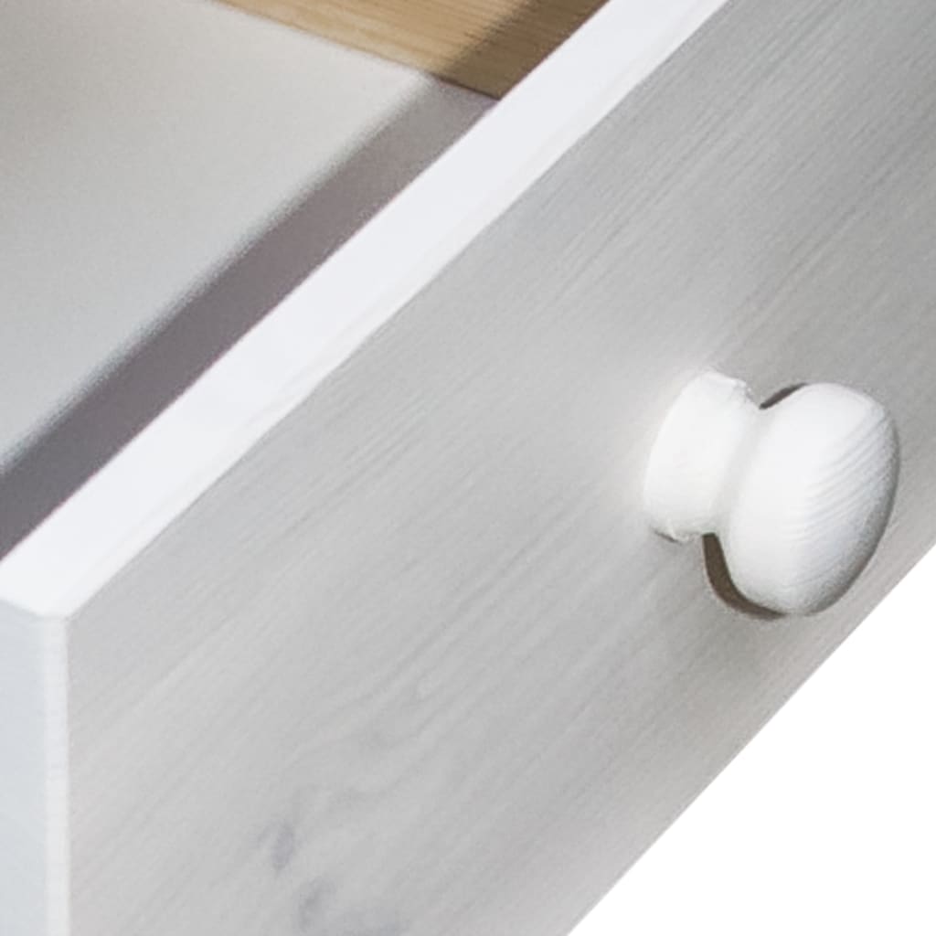 vidaXL Mesa de cabeceira 43x34x40 cm madeira de pinho maciça