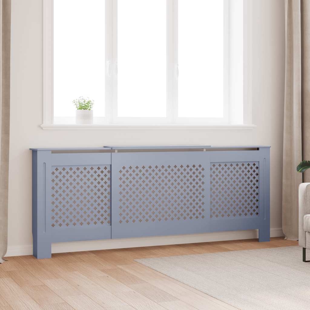 vidaXL Cobertura de radiador 112x19x81,5 cm MDF branco