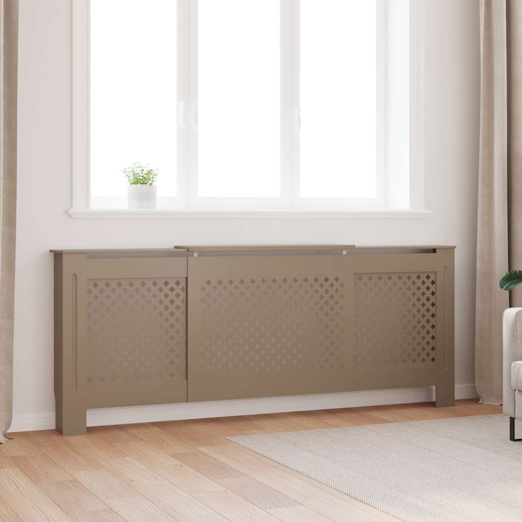 vidaXL Cobertura de radiador 112x19x81,5 cm MDF branco