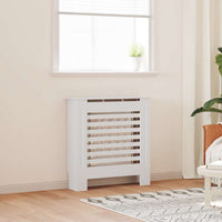 vidaXL Cobertura de radiador 112x19x81,5 cm MDF branco