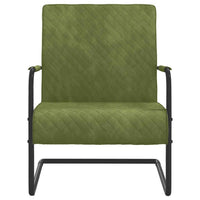 vidaXL Cadeira cantilever veludo verde-claro