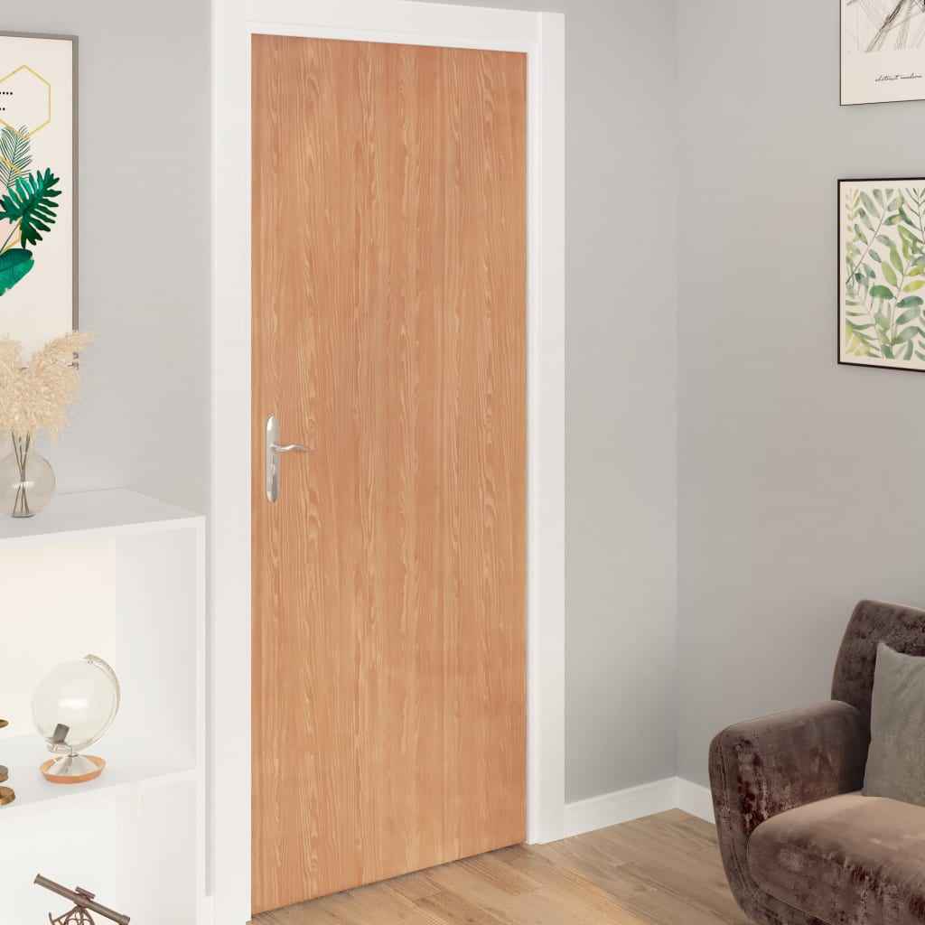 vidaXL Autocolante para porta 2 pcs 210x90 cm PVC cor madeira branca