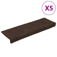 vidaXL Tapetes de escada autoadesivos 15 peças 65x21x4 cm creme com borda retangular