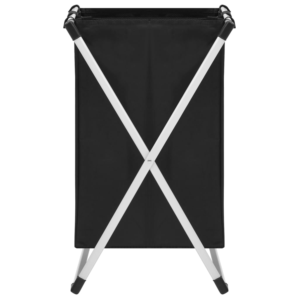 vidaXL Separador de roupa suja de 2 secções preto