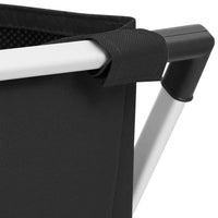vidaXL Separador de roupa suja de 2 secções preto