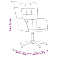 vidaXL Cadeira de descanso com banco PVC e veludo branco nata