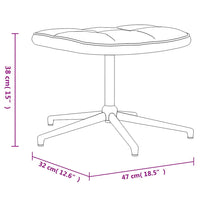 vidaXL Cadeira de descanso com banco PVC e veludo branco nata