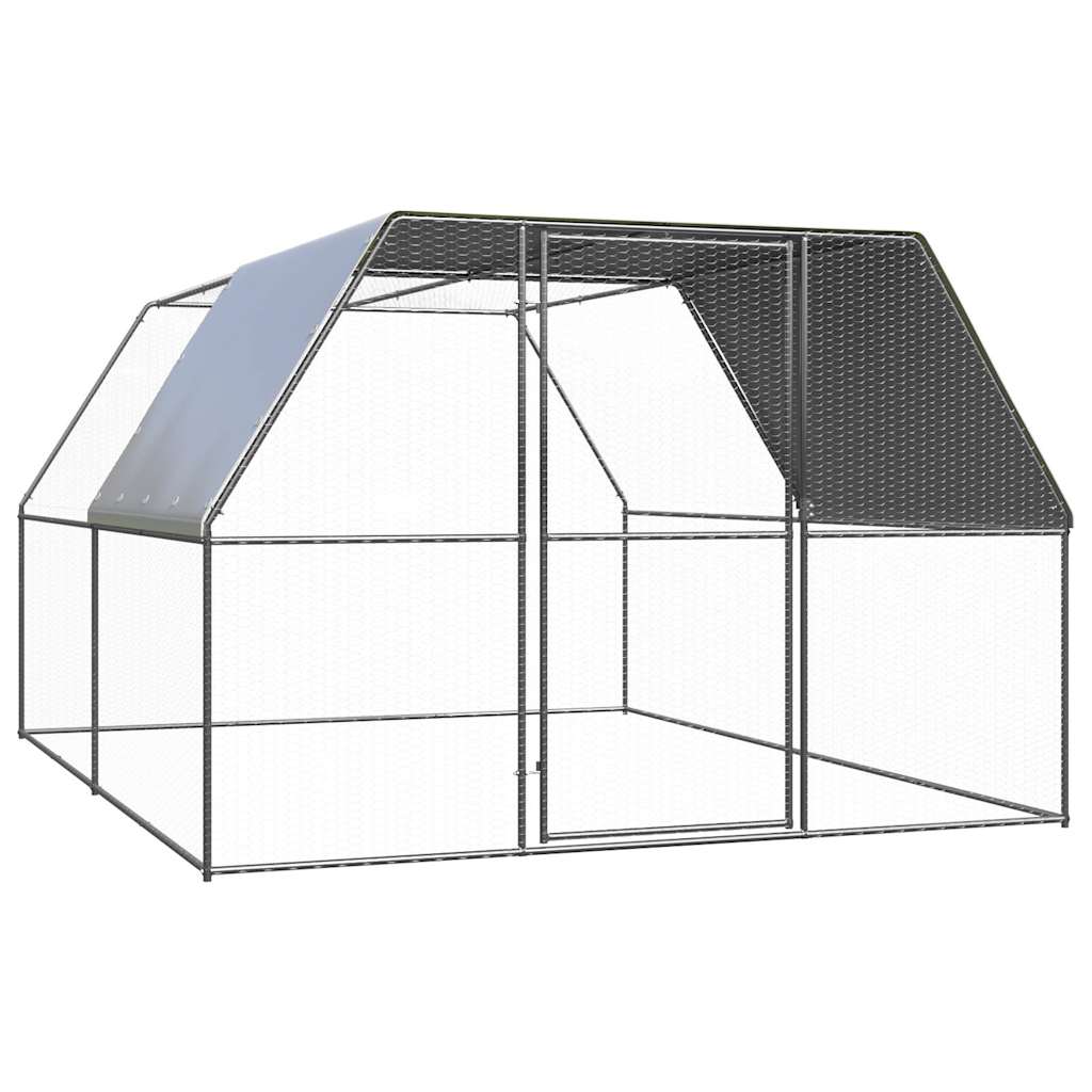 vidaXL Galinheiro de exterior 2x2x2 m aço galvanizado