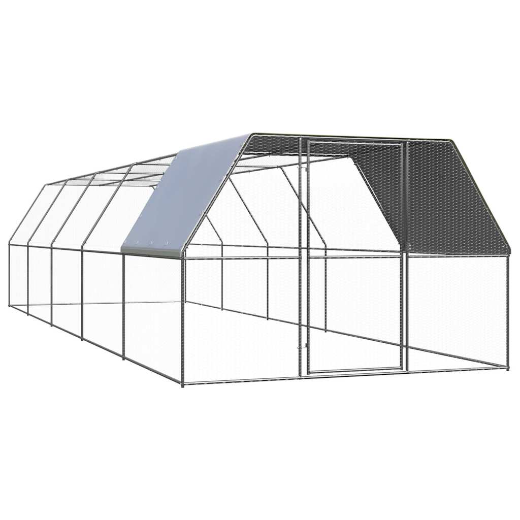 vidaXL Galinheiro de exterior 2x2x2 m aço galvanizado