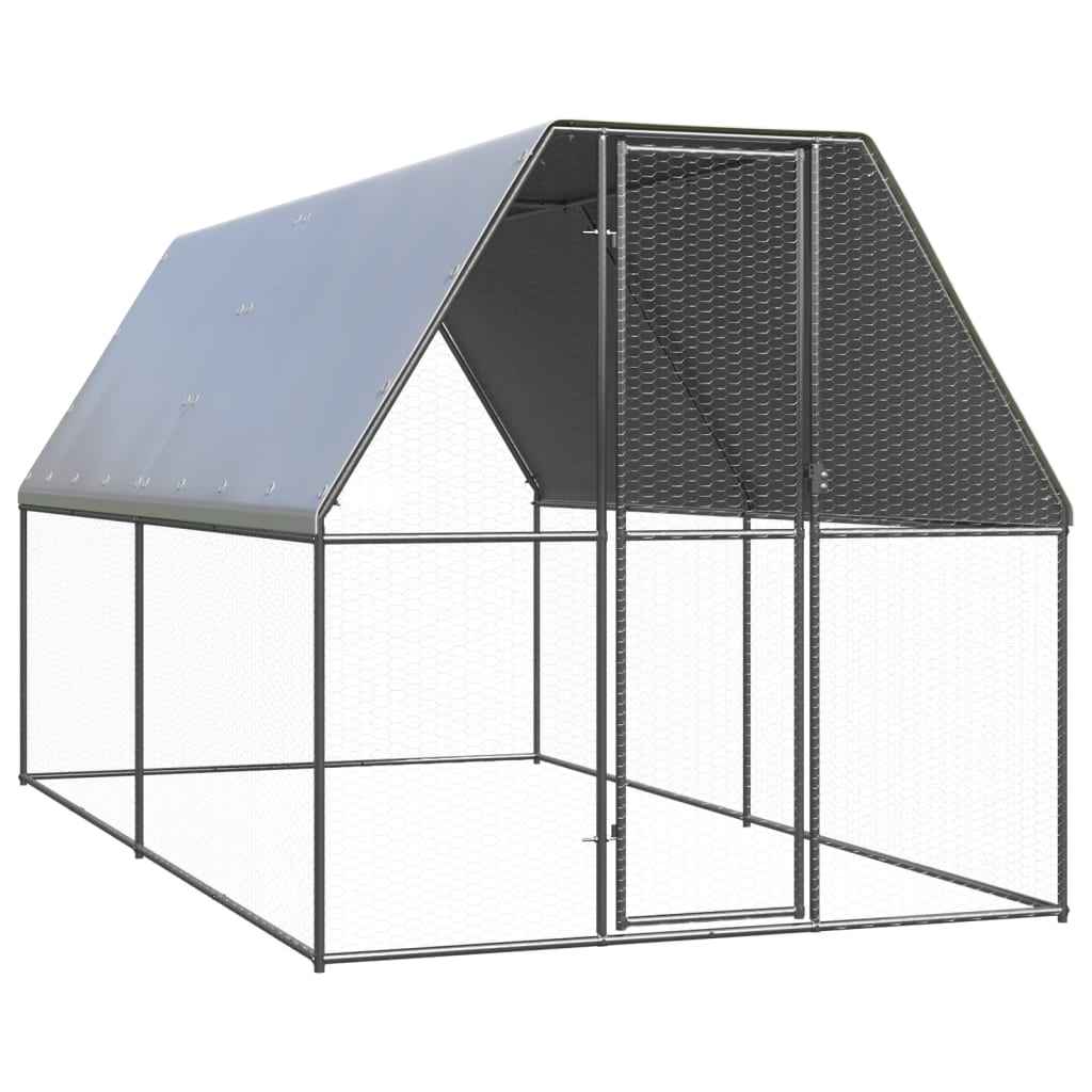 vidaXL Galinheiro de exterior 2x2x2 m aço galvanizado