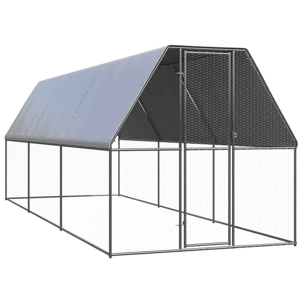 vidaXL Galinheiro de exterior 2x2x2 m aço galvanizado