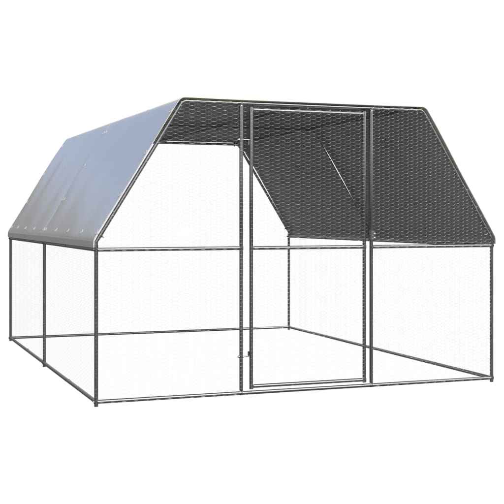 vidaXL Galinheiro de exterior 2x2x2 m aço galvanizado