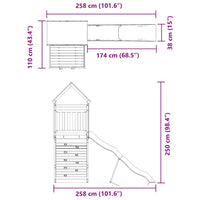 vidaXL Conjunto de brincar para exterior madeira de douglas maciça