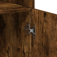 vidaXL Armário alto 80x42,5x249cm derivados de madeira carvalho fumado