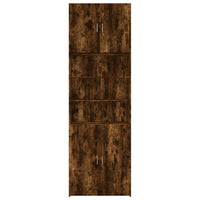 vidaXL Armário alto 80x42,5x249cm derivados de madeira carvalho fumado