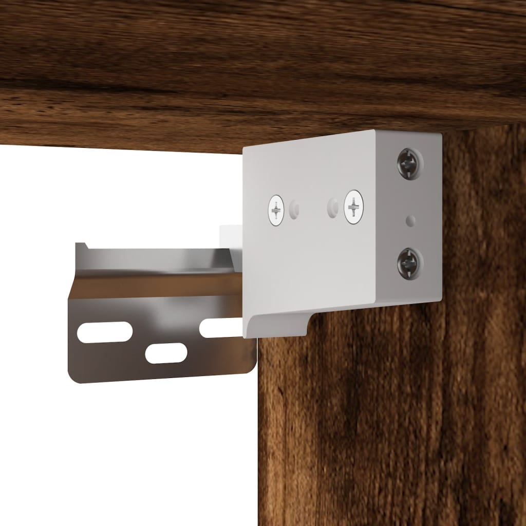 vidaXL Armário alto 80x42,5x249cm derivados de madeira carvalho fumado