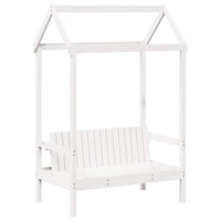 vidaXL Conj. sofá-cama e banco c/ telhado 80x200cm pinho maciço branco